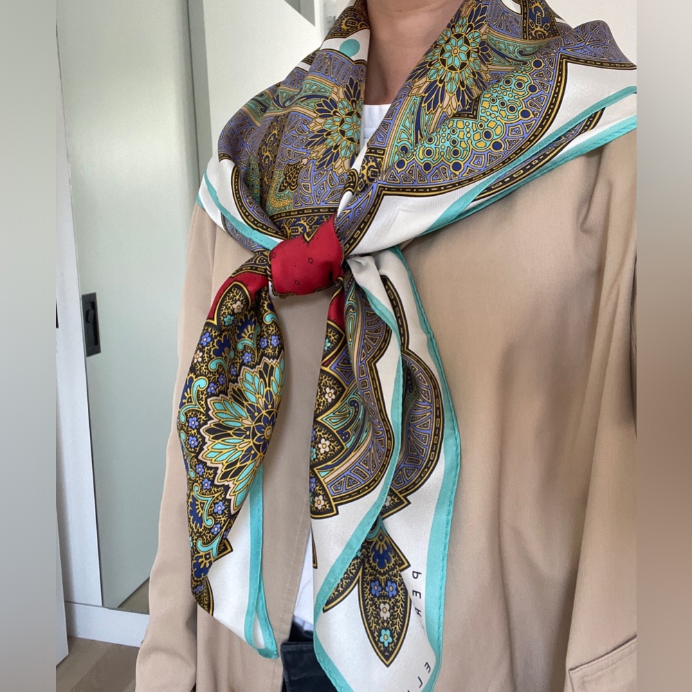 Perry Ellis Vintage Silk Scarf